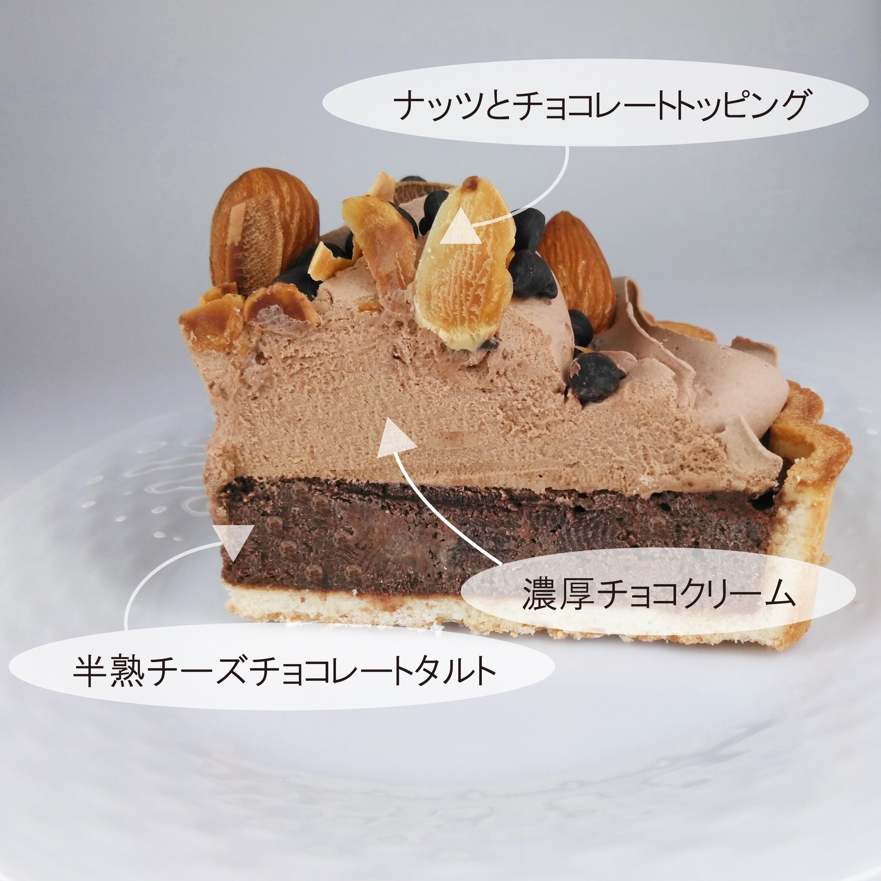 チョコレートナッツタルト4号【冷凍便配送】 | 天然酵母食パンと