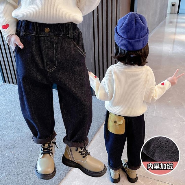 男女兼用 ベビー キッズ 子供 デニムパンツ 秋 冬 おしゃれ 80 130 Dyh海外子供用品