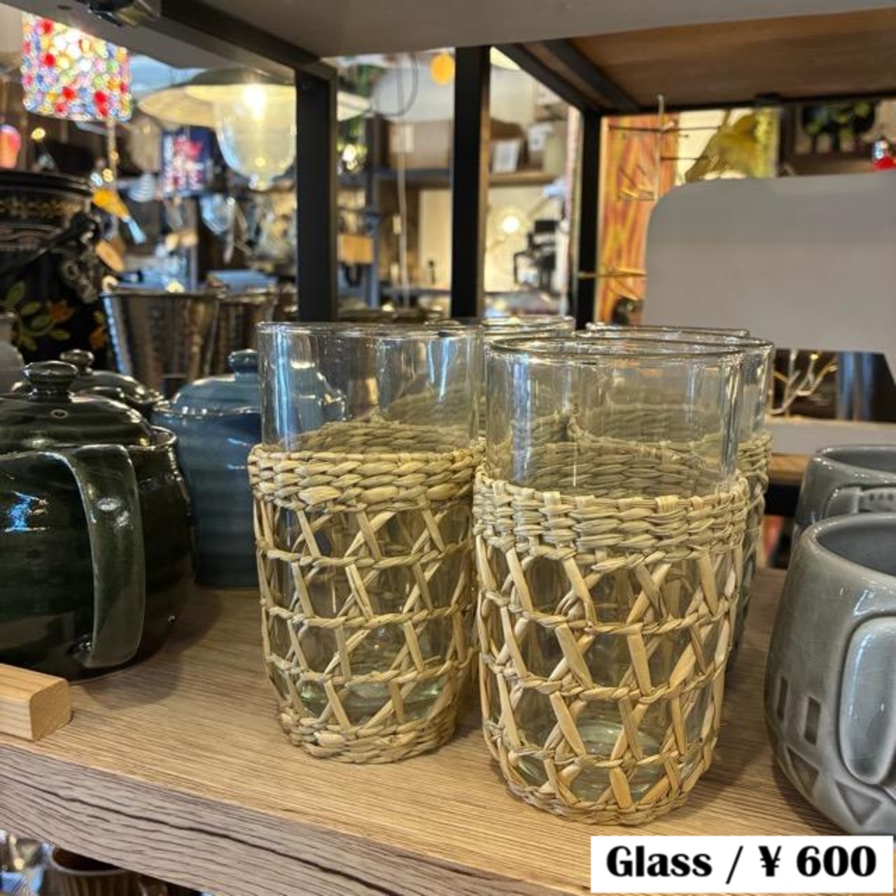 Vietnam Tumbler with Igusa Cover, 300ml, Vietnam, with Igusa Cover, Cup, Glass, Water Glass