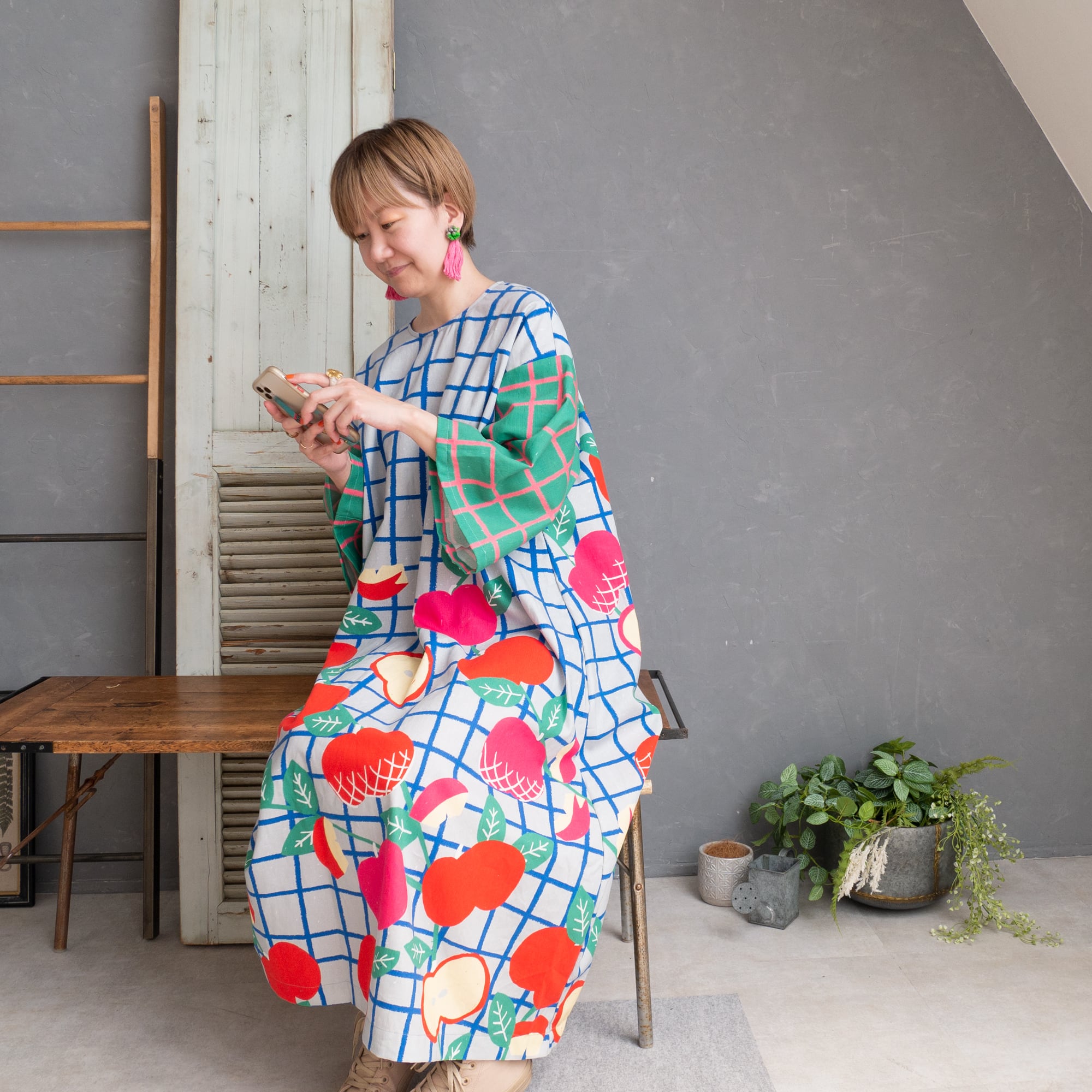 派手派手ワンピース リンゴ | pu・pu・pu