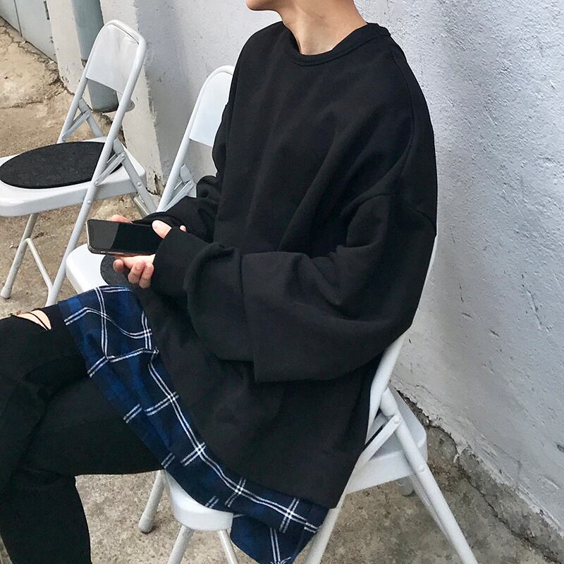 全1色 パーカー トップス 重ね着風 カジュアル おしゃれ