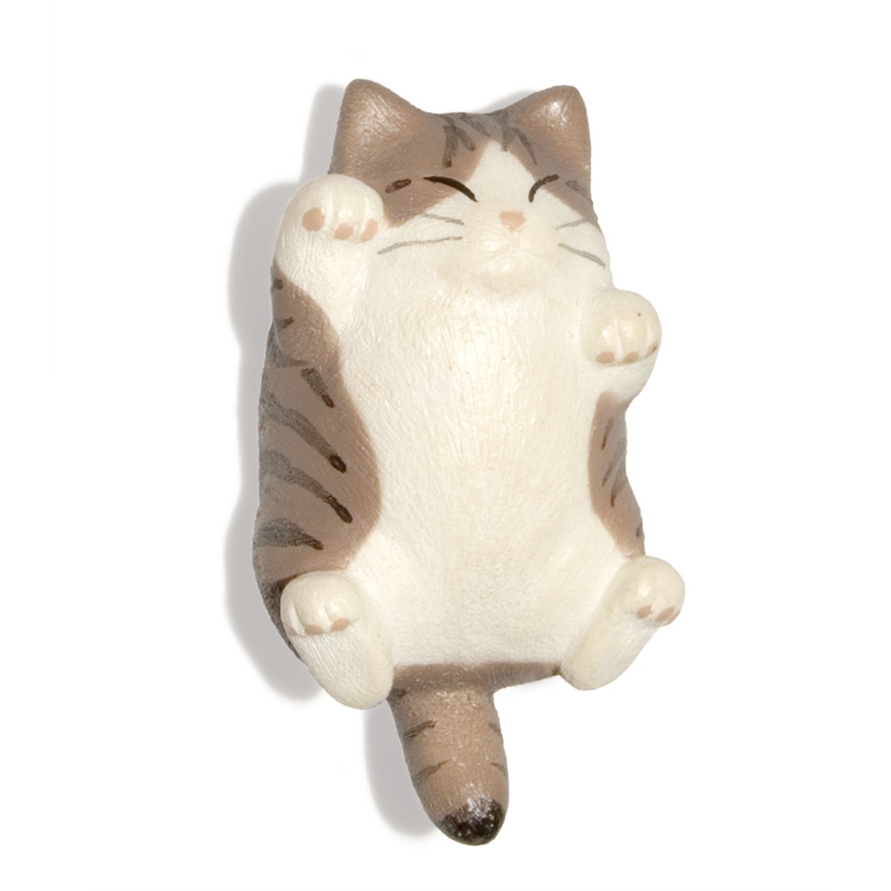 ペットラバーズ 猫どん でぶ猫 キジトラ白 ビーズ ストラップ N-2303
