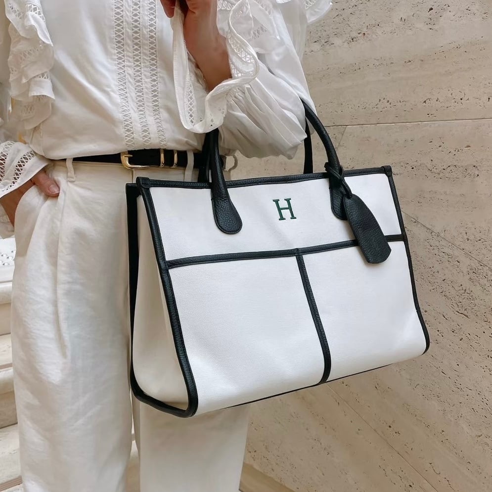 Buddy. canvas bag large【WHT×BLK】 | NapA