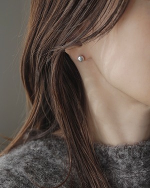 Ennui パールピアス-Gray／K14GF