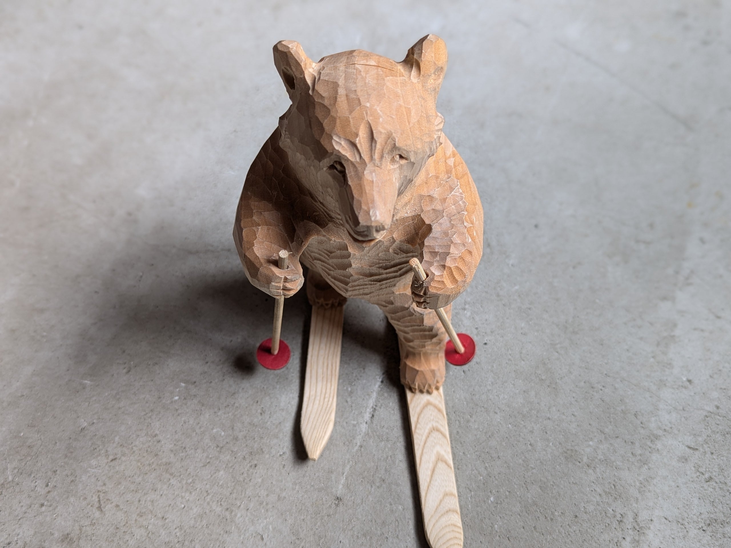 上西捷敏 スキー熊 #1 | 木彫りの熊 | inoya | Basic Life Store