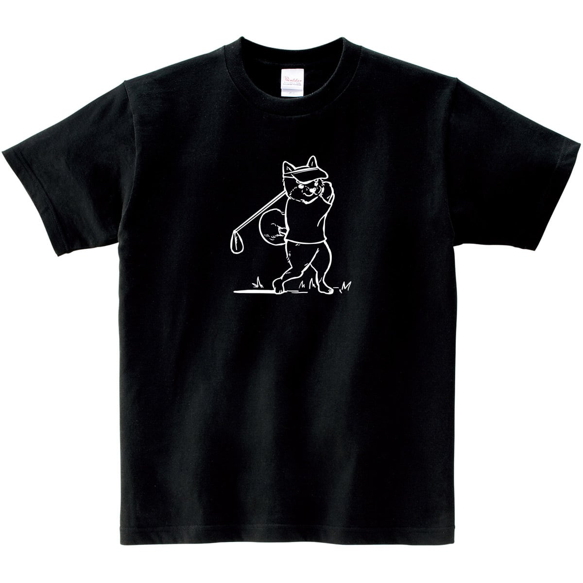 ゴルフ 柴犬 アイアンショット Tシャツ dog48 ゴルフスイング 父の日 父の誕生日 プレゼント ギフト シバイヌ 犬 ゆるい イラスト