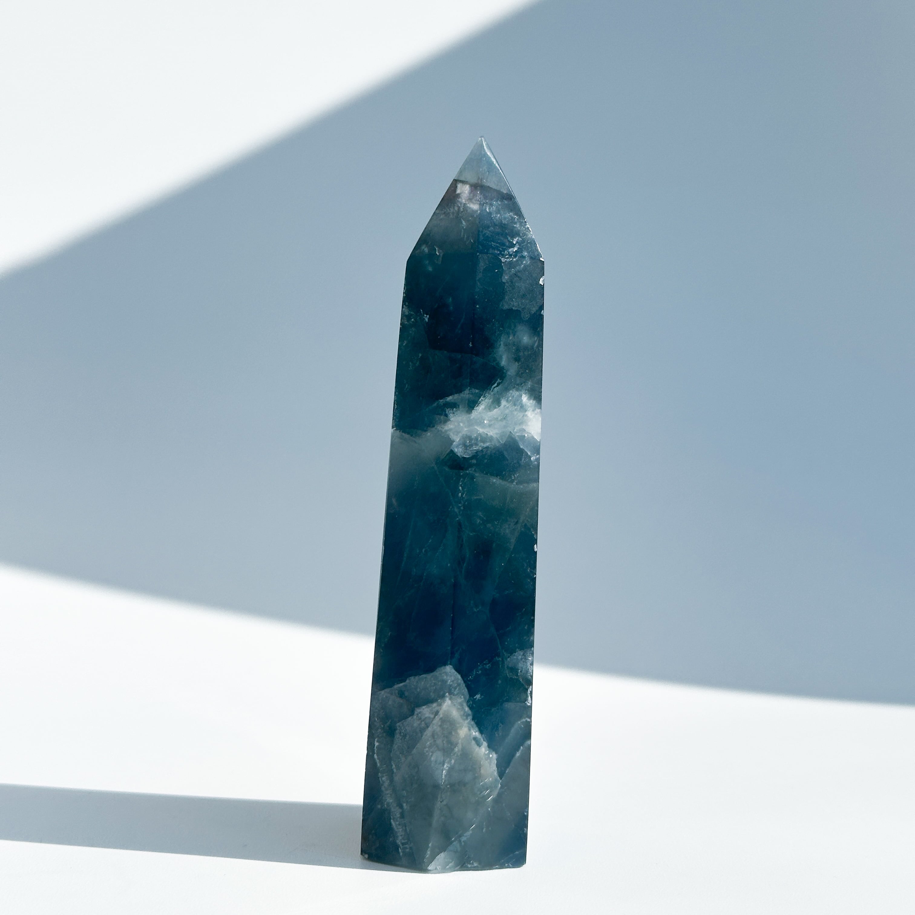 ブルーフローライト タワー型22 ◇ Fluorite ◇天然石・パワーストーン