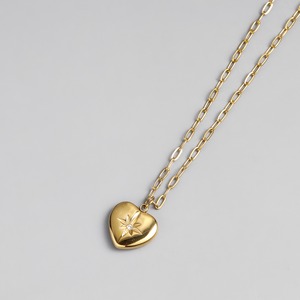 316L heart & sun necklace  #n02　☆