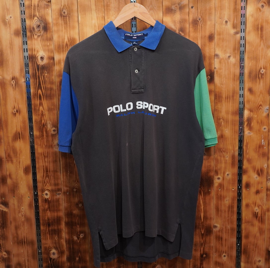 90s polosport ralphlauren クレイジーパターン ポロシャツ M/ポロスポーツ ラルフローレン