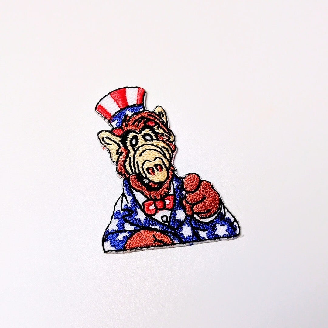 送料無料！ ★刺繍アイロンワッペン★【 ALF（ アルフ ）】 〚アメリカン雑貨 アメトイ〛