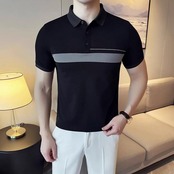 british retro splicing polo shirt 00349