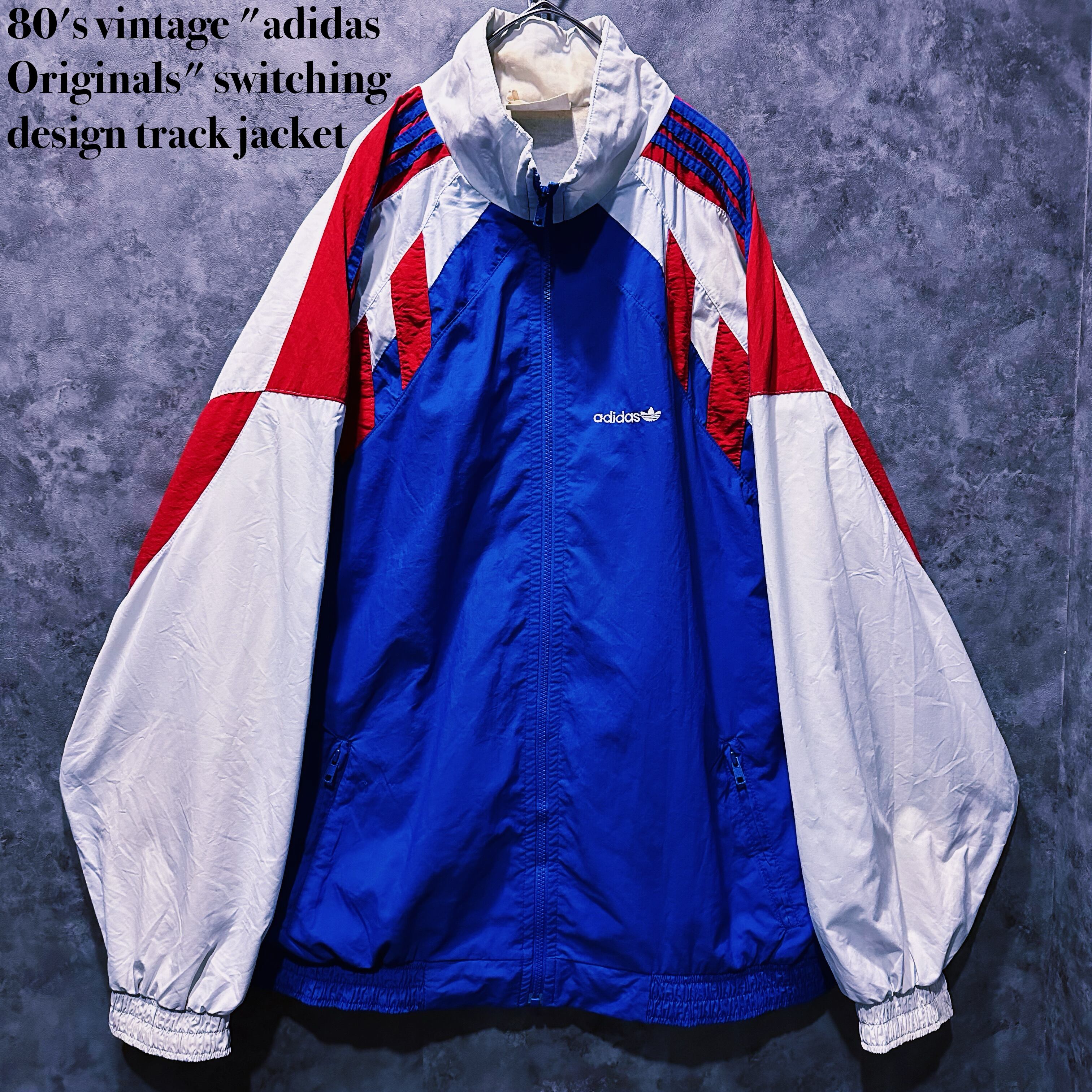 【doppio】80's vintage "adidas Originals" switching design track jacket