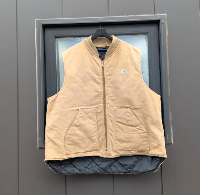 late 80s carhartt fade brown duck vest 小岩店