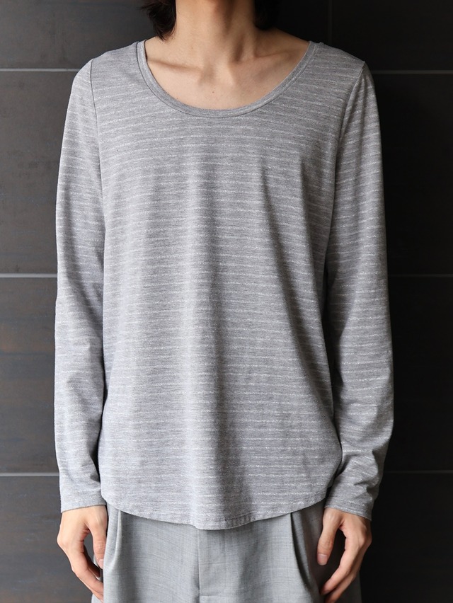 glitter border long sleeve top