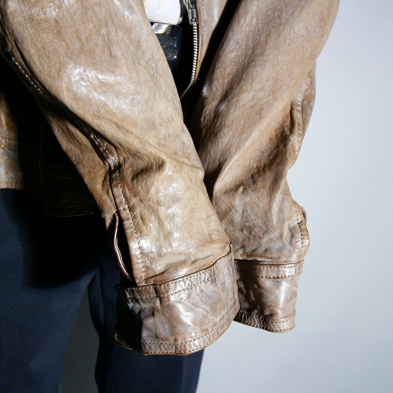 B-used】ラムレザーイタリア製ヴィンテージ加工ジャケット | Jesus