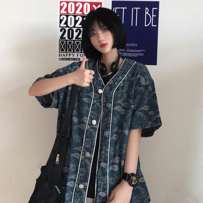 サマースタンダードカジュアルレディースFlowerデザイン 刺繍ジャケット ルーズカーディガンシャツ レトロ 夏物 フラワーデザイン ケッペル33250481699