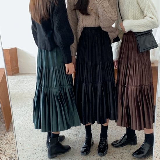ロングスカート ロングプリーツスカート ロングスカート秋 ロング