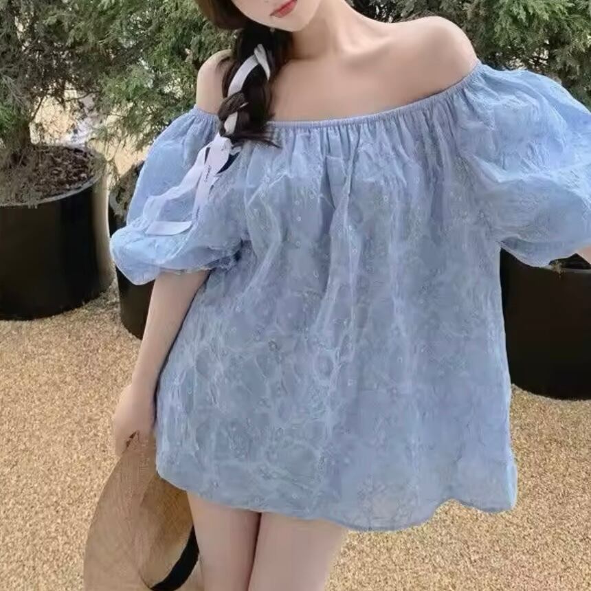 パフスリーブ2wayブラウス