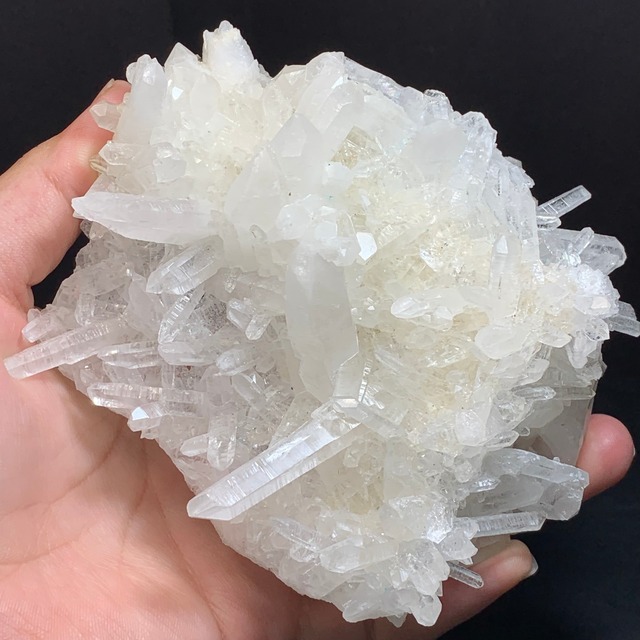 2.フローライトハリネズミが住み着いている水晶クラスター