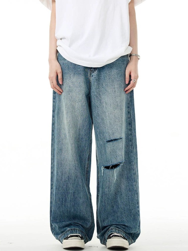 デニムパンツ dirtyfit 男女兼用 ボトムス フェミニン カジュアル ジーンズ ジーパン 長ズボン 春夏秋冬