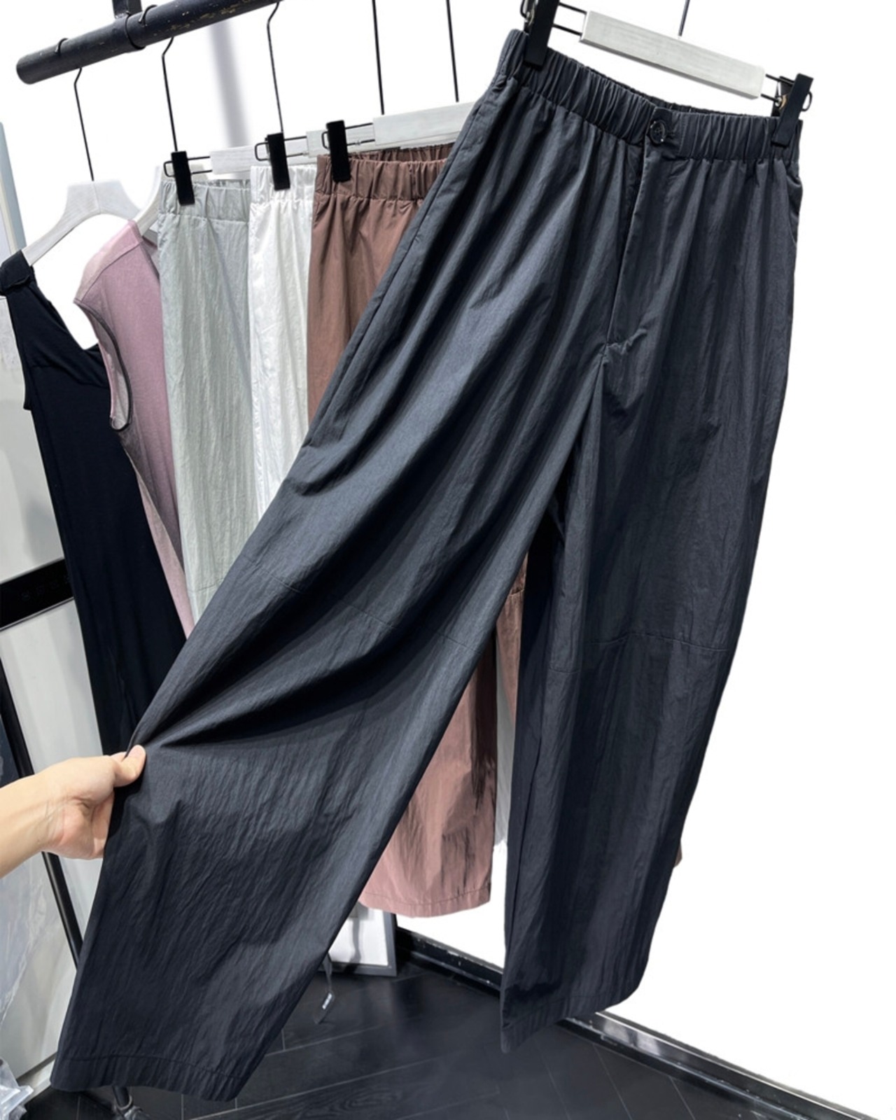 ウエストゴムギャザー入ワイドパンツ 4color A1055 - 8