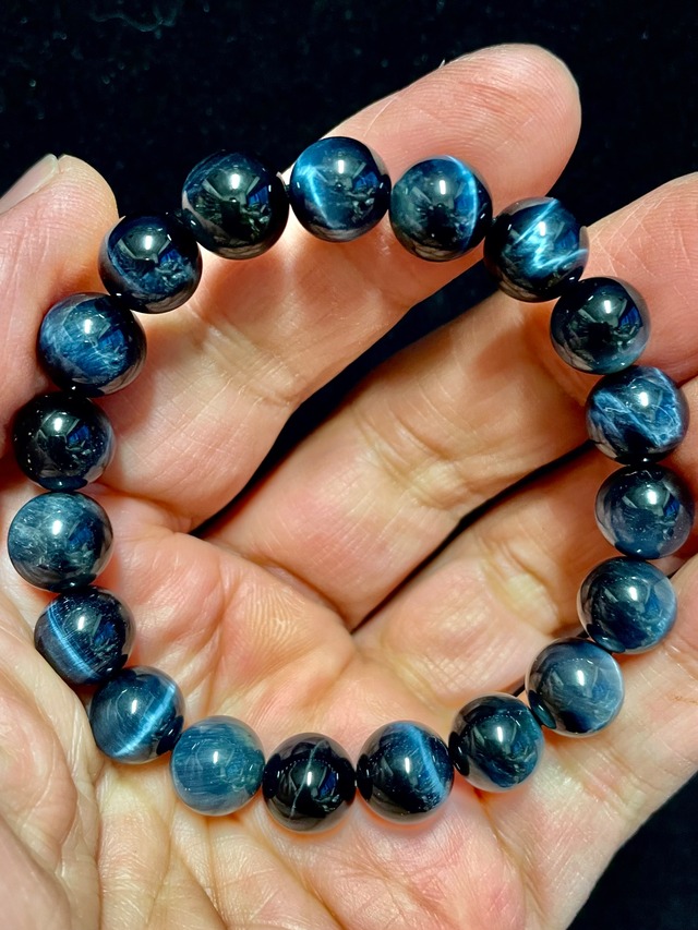 9) 先輩と感情のバランス「ブルータイガーアイ」ブレスレット10mm