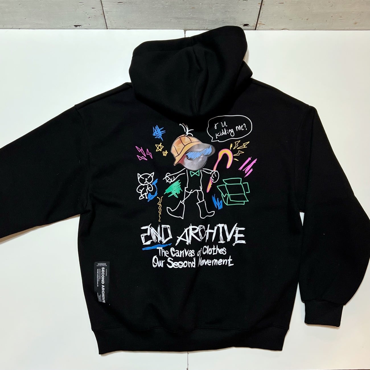 【VT-01181-2】Graffiti hoodie / 2ND ARCHIVE / 落書き パーカー