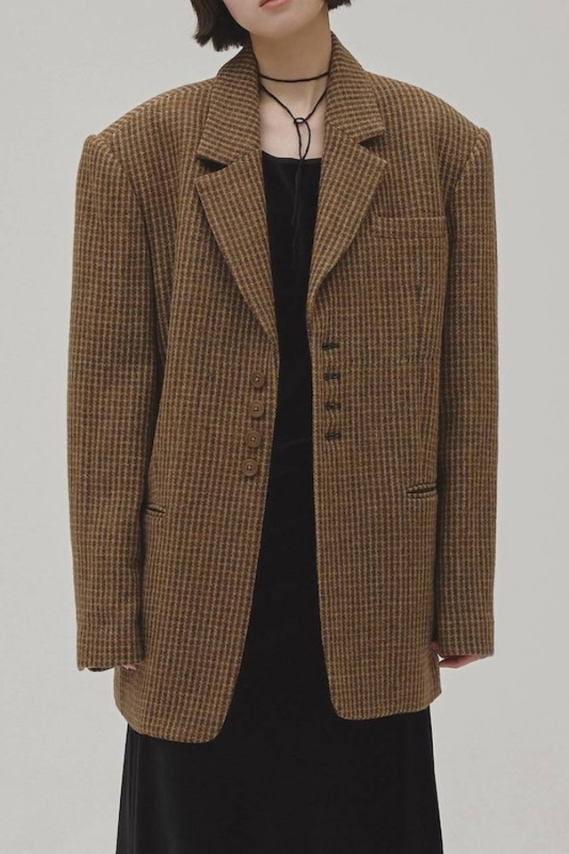 TODAYFUL Wool100% Check Jacket  ウール100%チェックジャケット　Camel