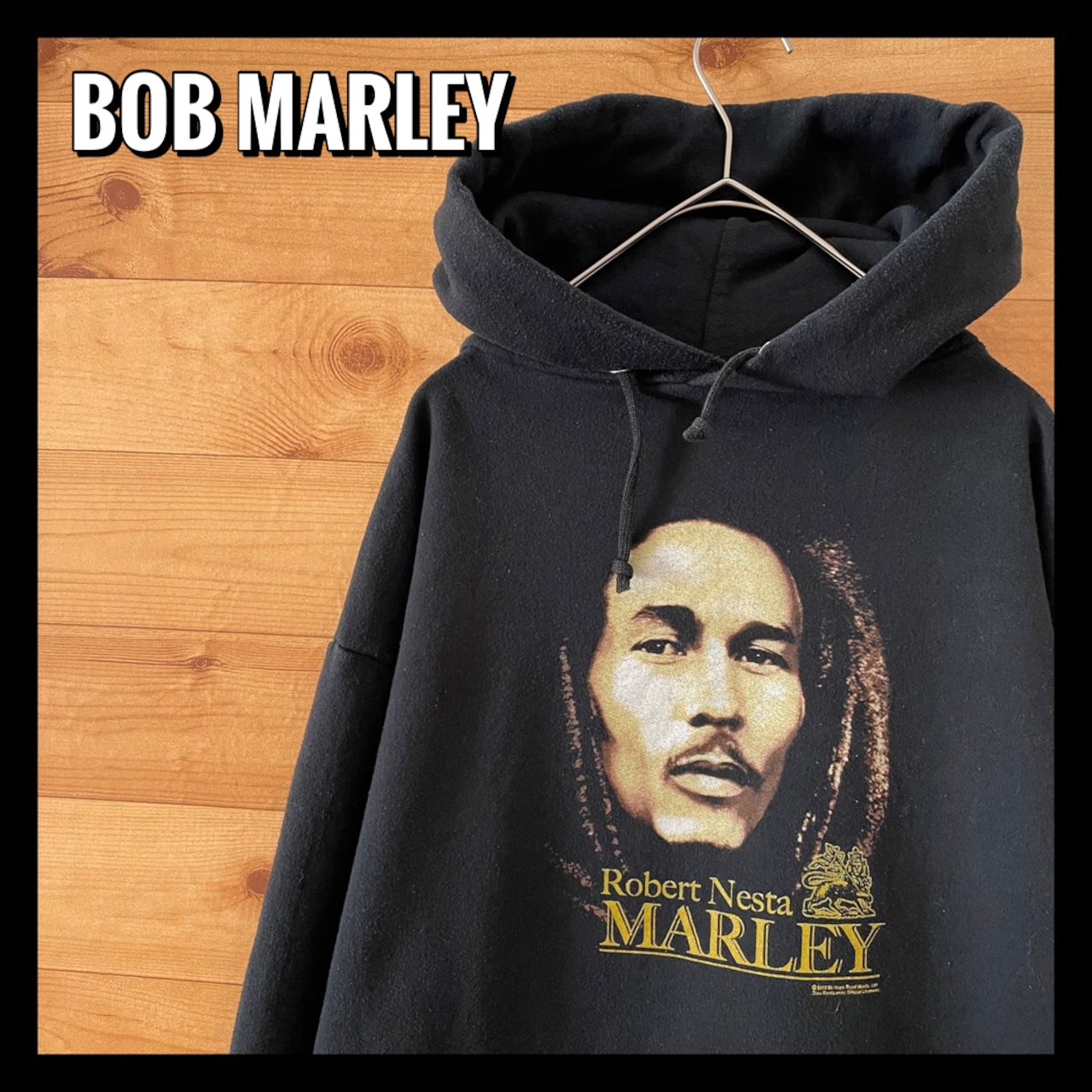 【BOB MARLEY】ボブマーリー 顔 プリント オフィシャル パーカー プルオーバー コピーライト US古着 アメリカ古着