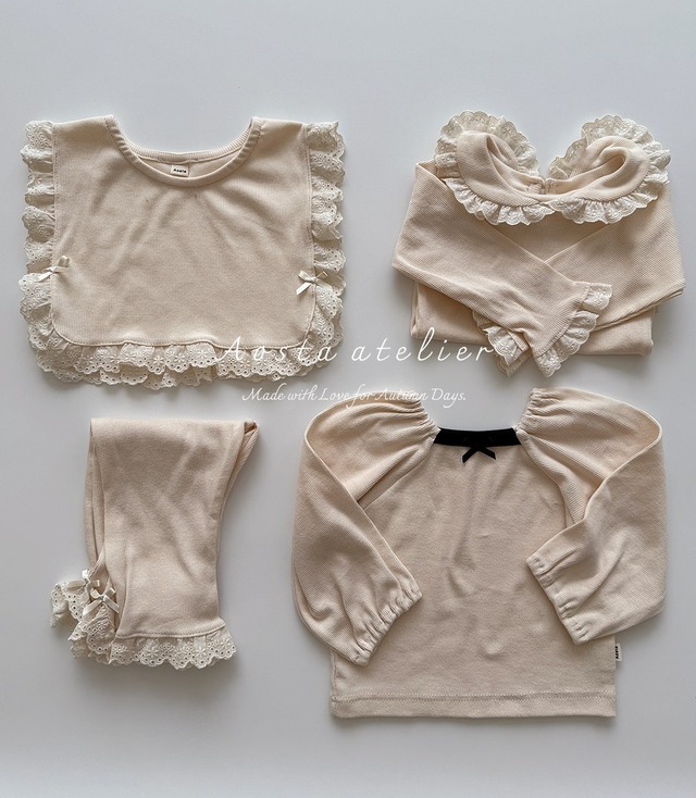 残り1点 即納⌇80cm リボン モノトーン Tシャツ