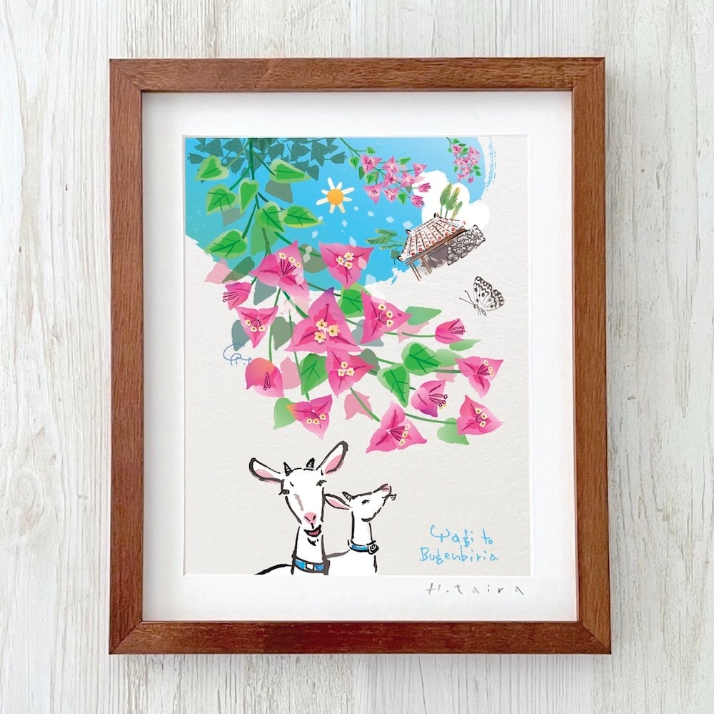 12.イラストフレーム「石敢當（いしがんとう）」（Sサイズ） | shimanoiro