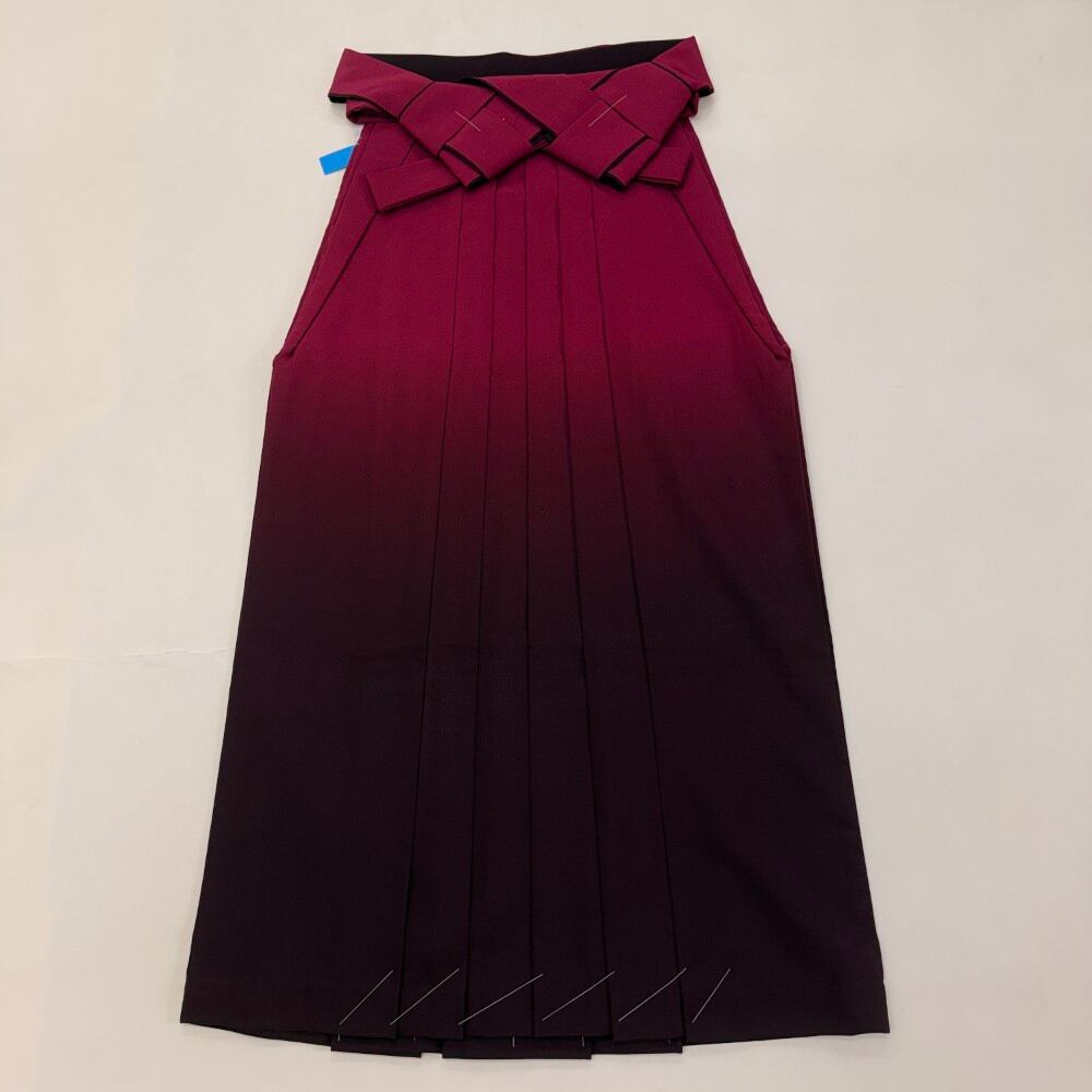 袴 M size 紐下丈91cm 行灯袴 卒業袴 女性用袴 エンジ ぼかし 中古 5871