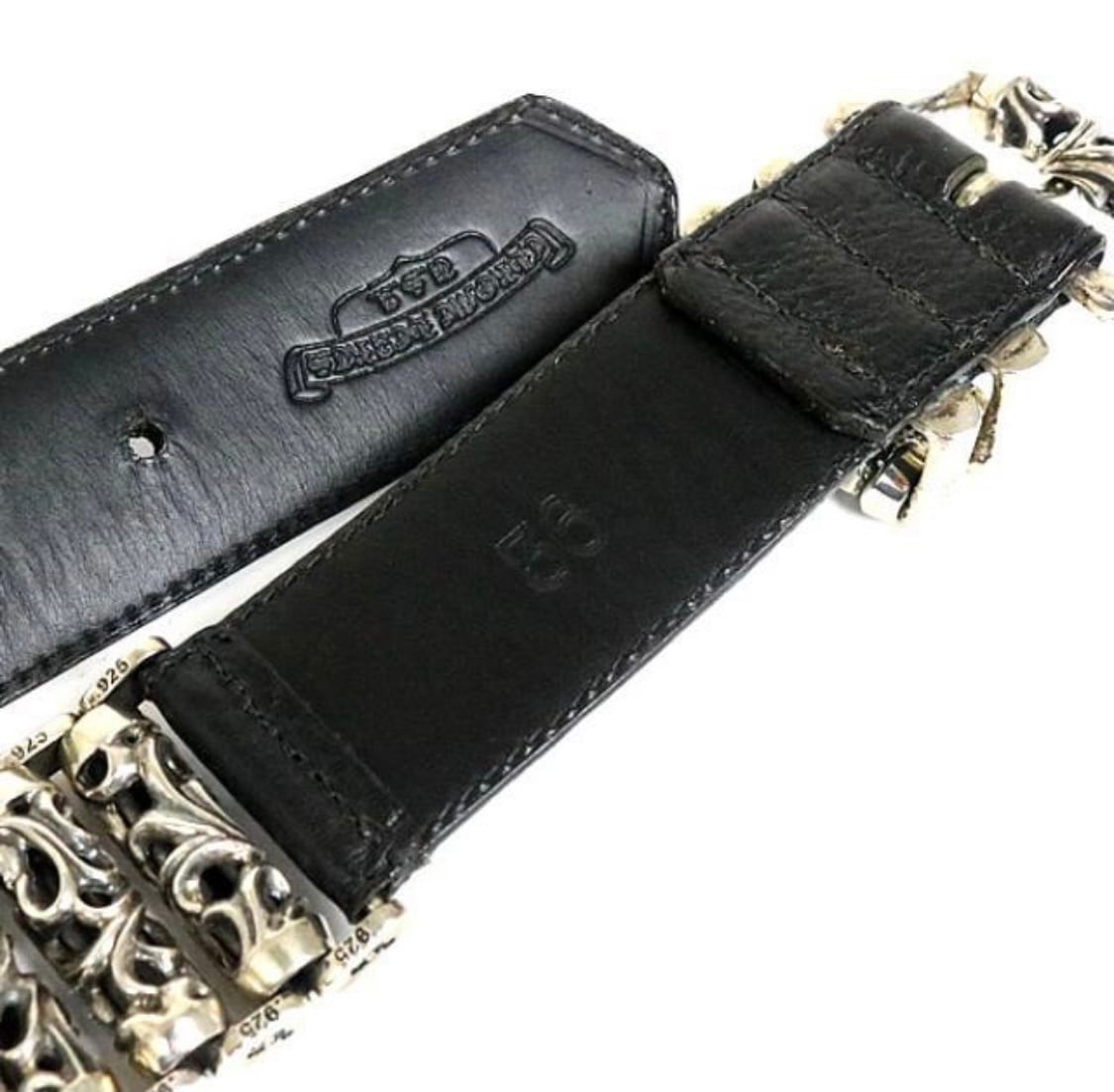CHROME HEARTS クロムハーツ ローラーリンク ベルト レザー CHROME HEARTS クロムハーツ ローラーリンク ベルト レザー