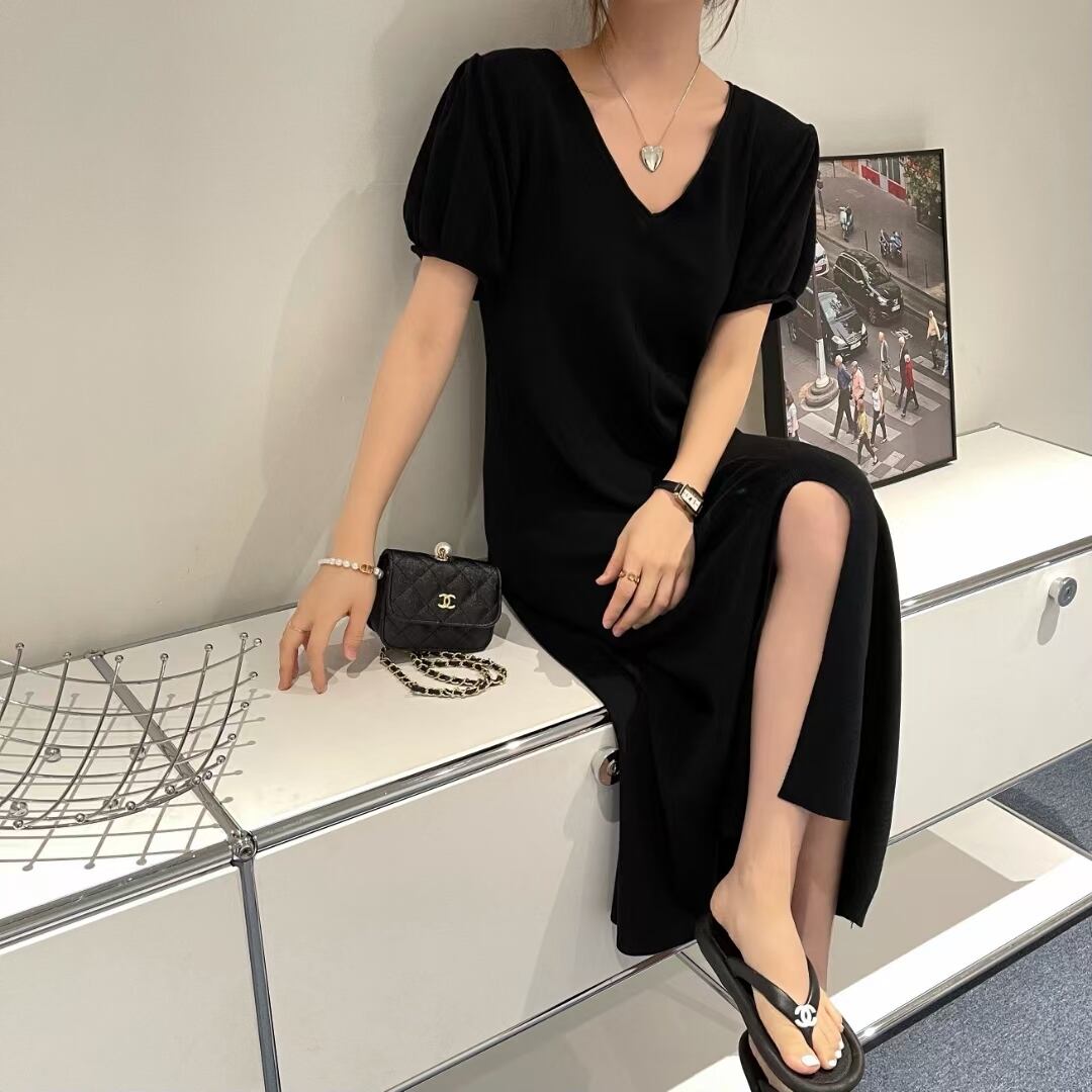 パフスリーブ　ワンピース　AJ1050-2213