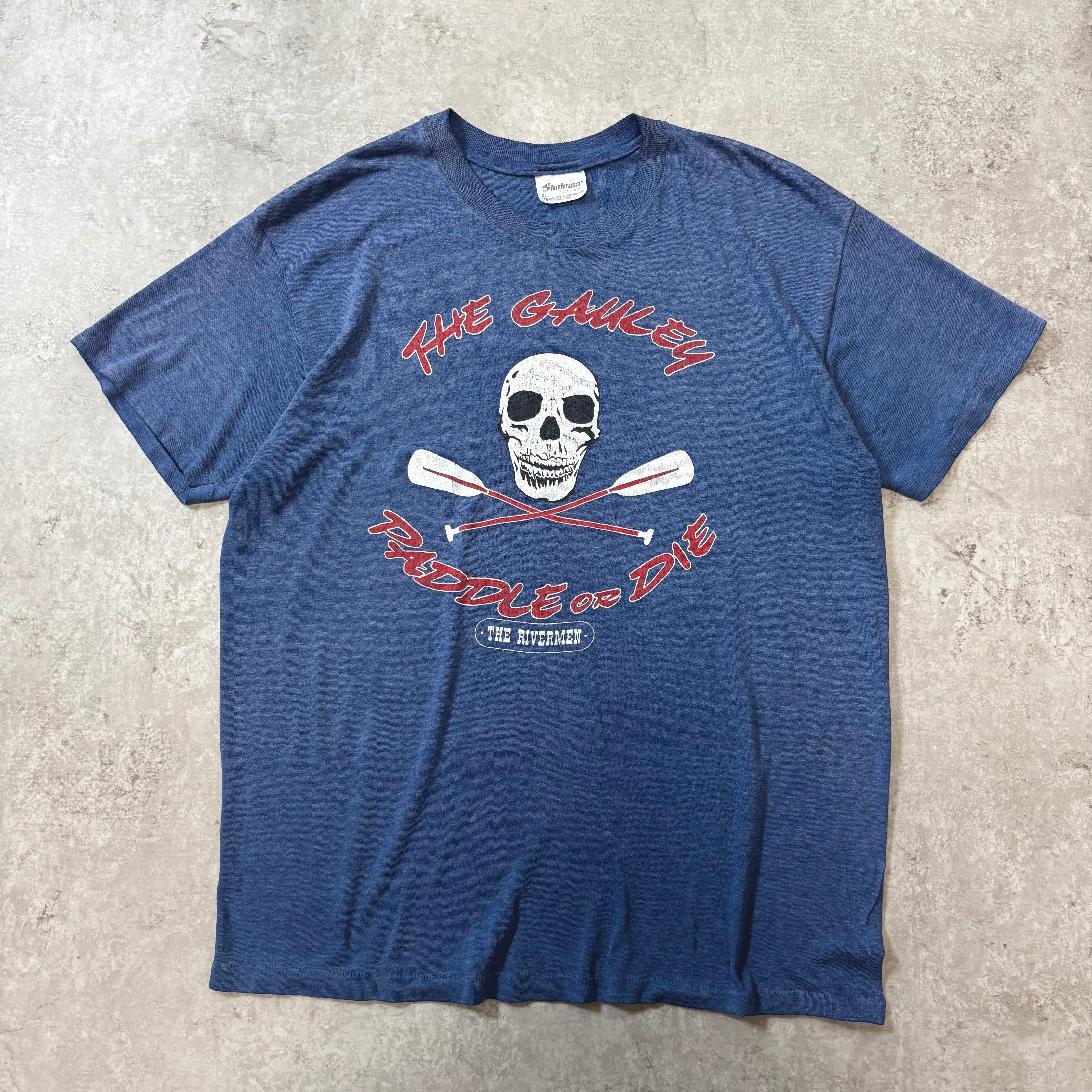 1980s "THE GAULEY" S/S T-shirt "50/50" / 1980年代 ドクロ Tシャツ 半袖 アメリカ製