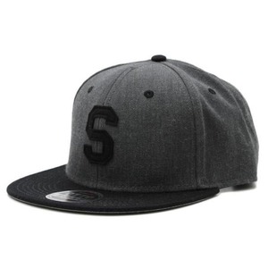 LETTER SNAPBACK CAP #HEATHER