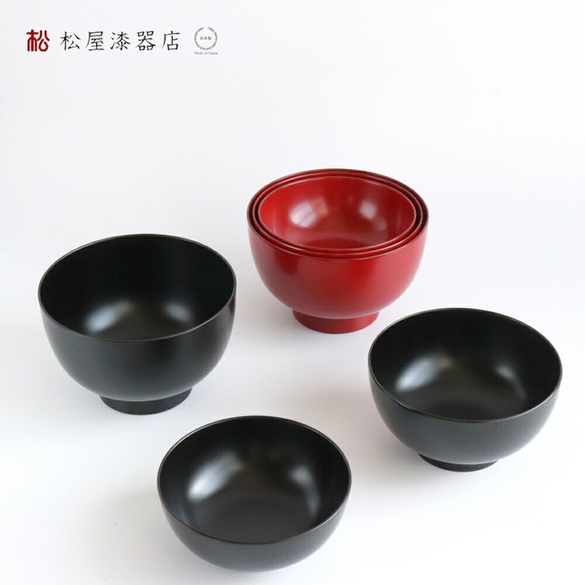 松屋漆器店 洗浄機対応 三つ組入子椀 セット