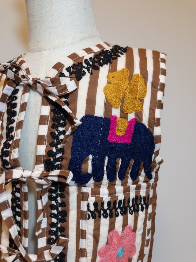 《即納》SISSEL MINI / VILJA MINI VEST - Brown Stripes