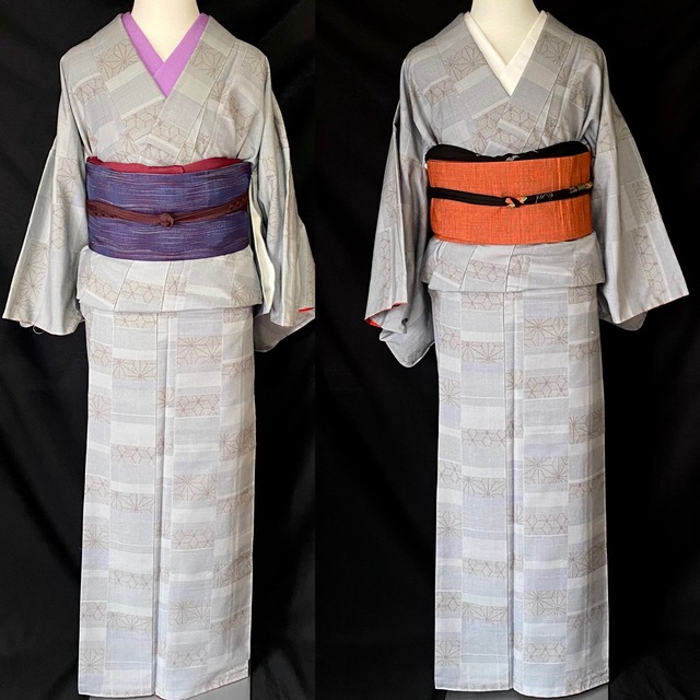 麻の葉模様の手織り紬〉SALE トール 織り出し 仕付け付未使用品 | 和 