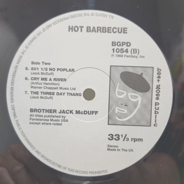 Brother Jack McDuff / Hot Barbeque [BGPD 1054] - 画像4