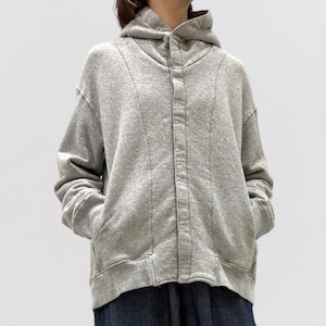 SHUKADO lyocell cotton snap-button hoodie