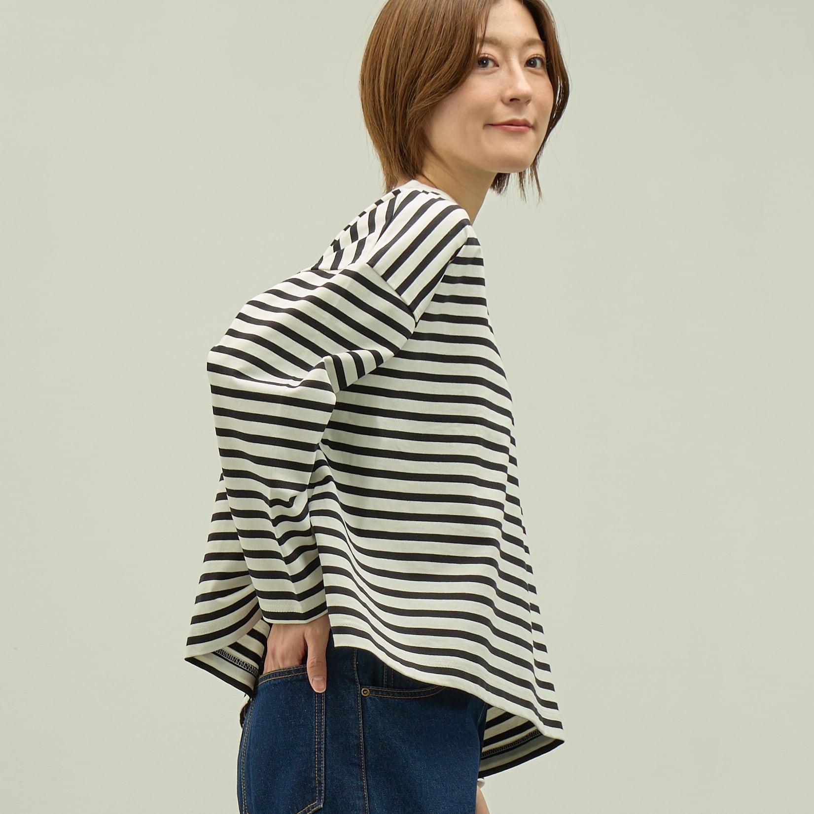 A.U.G relaxing ワイド フレア Tee|コットン100%