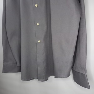 カルバンクライン　ノンアイロンシャツ　長袖　無地　オーバーサイズ　防シワ　グレー