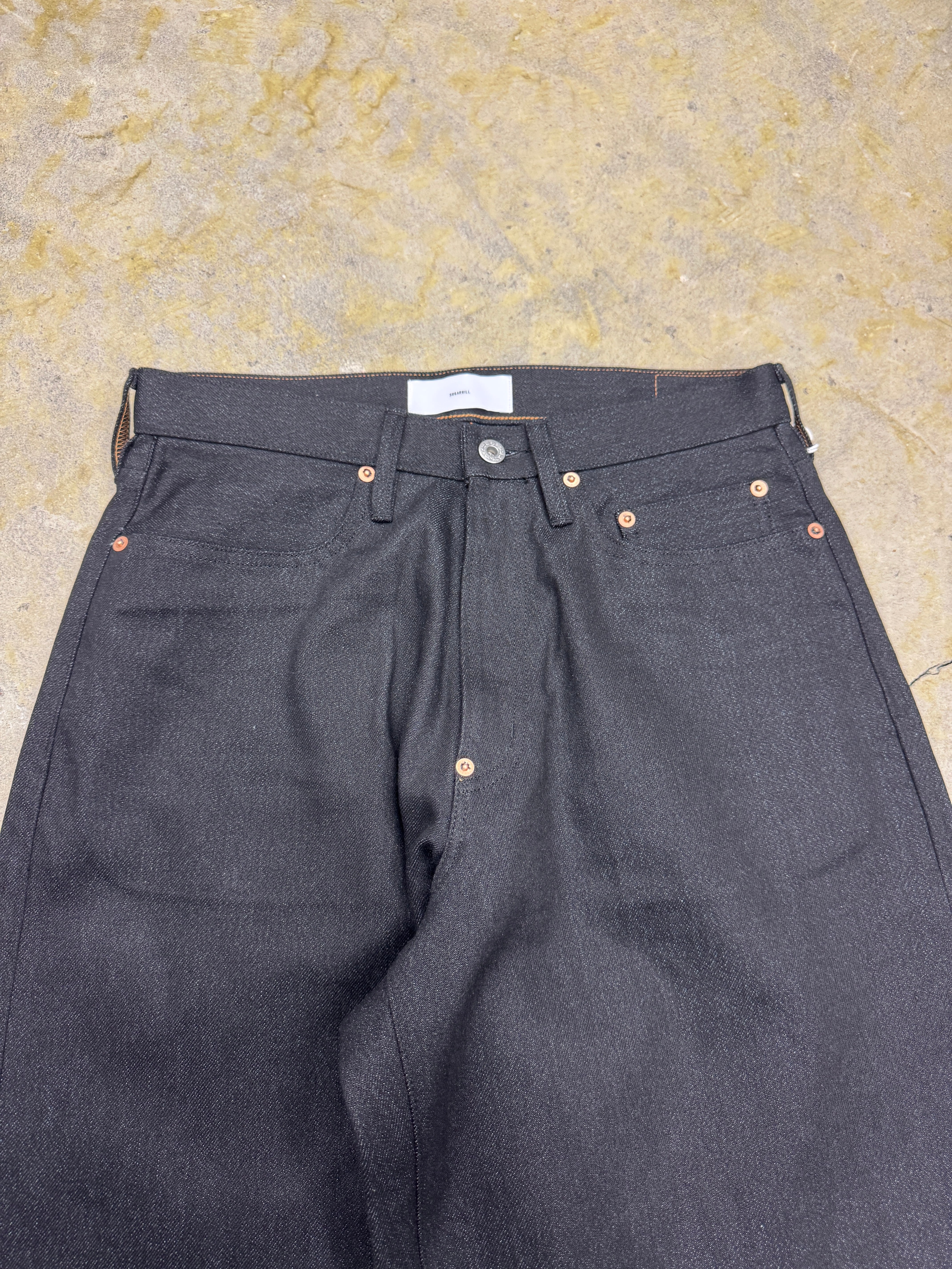 SUGARHILL | TWISTED HEATHER DENIM PANTS WIDE CUT | BLUE×BLACK | HOWDAY