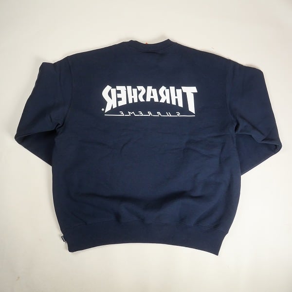 Size【M】 SUPREME シュプリーム ×Thrasher 24AW Crewneck Navy