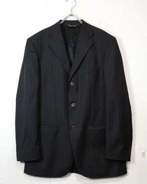 【Caka act2】“OLD ENGLAND” “Lanificio di Tollegno” Fabric Stripe Tailored Jacket