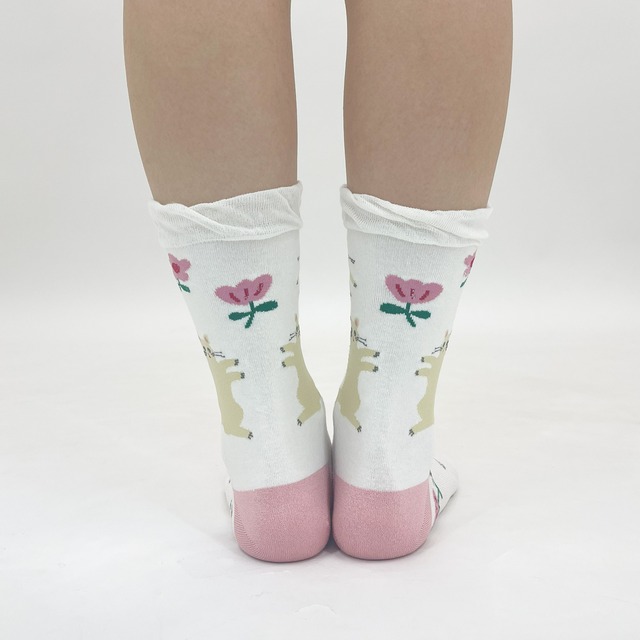 【Aiko Fukawa】布川愛子 SOCKS お花と猫 ソックス