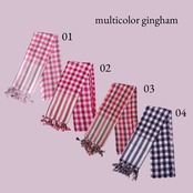 Krama from Cambodia   04   ピンク&パープル　小さいサイズ