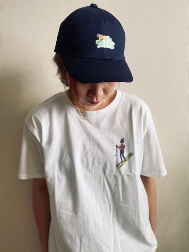 走るチーター Tシャツ ホワイト