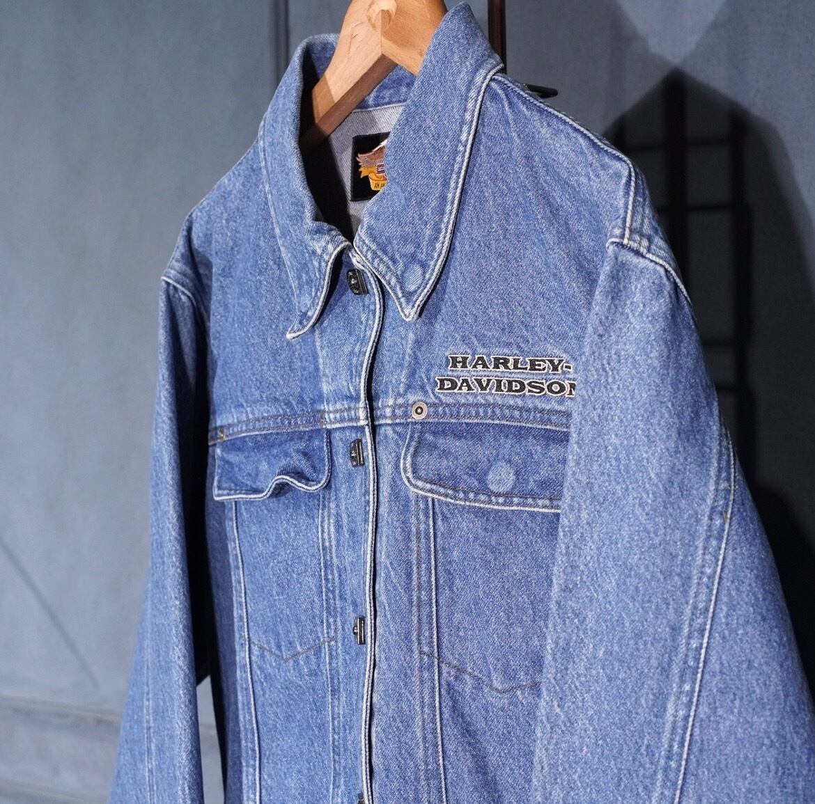 90's〜00's USA VINTAGE HARLEY DAVIDSON LOGO PRINT DESIGN DENIM